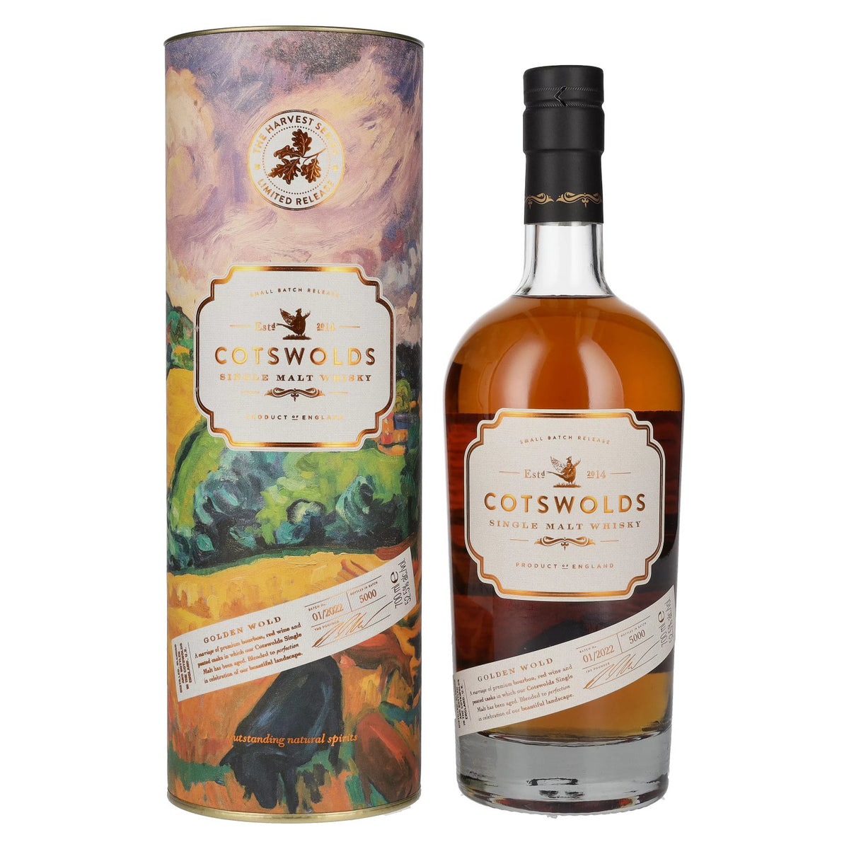 Cotswolds GOLDEN WOLD The Harvest Series Batch 01/2022 52,5% Vol. 0,7l in Geschenkbox