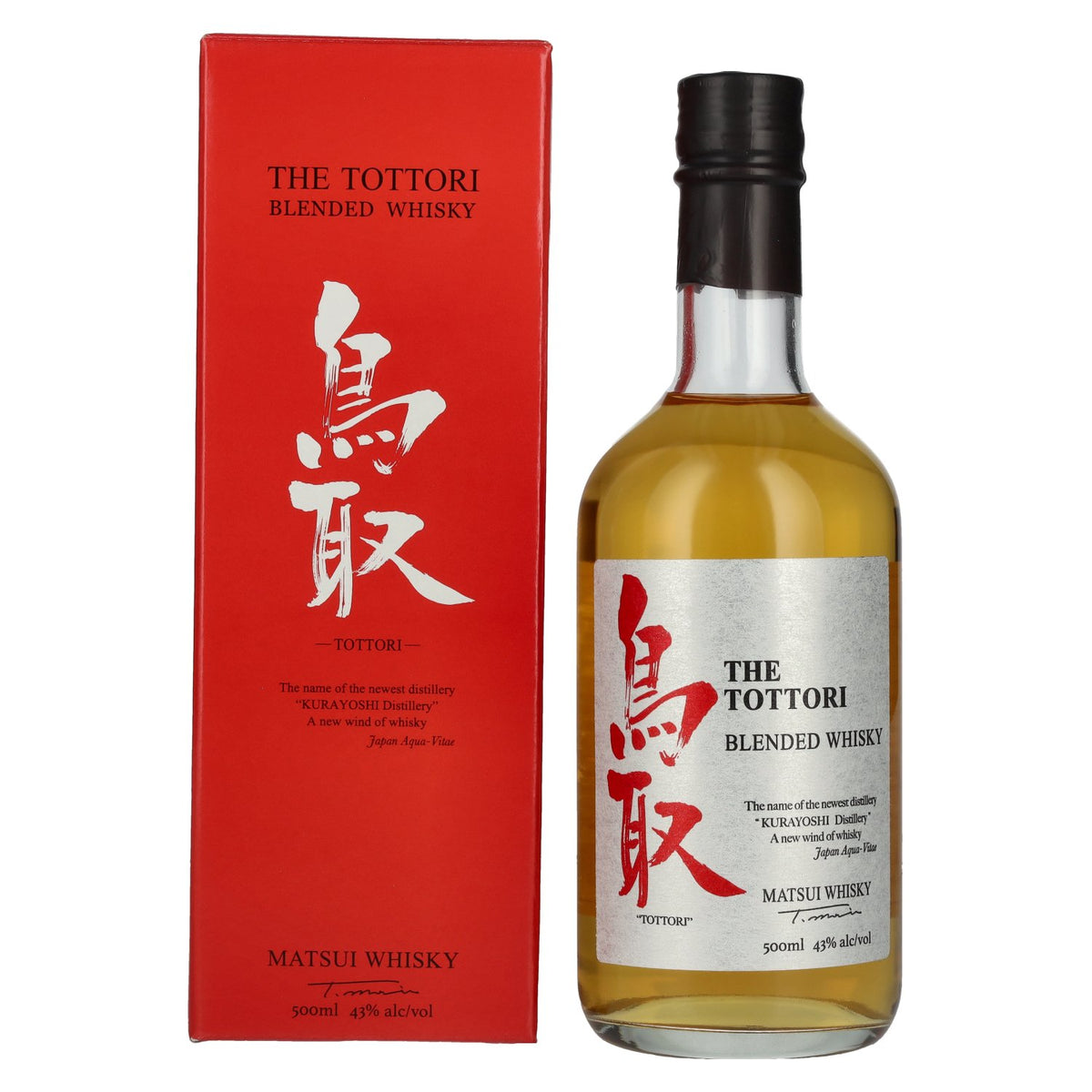Matsui Whisky THE TOTTORI Blended Japanese Whisky 43% ABV 0.5l in a gift box