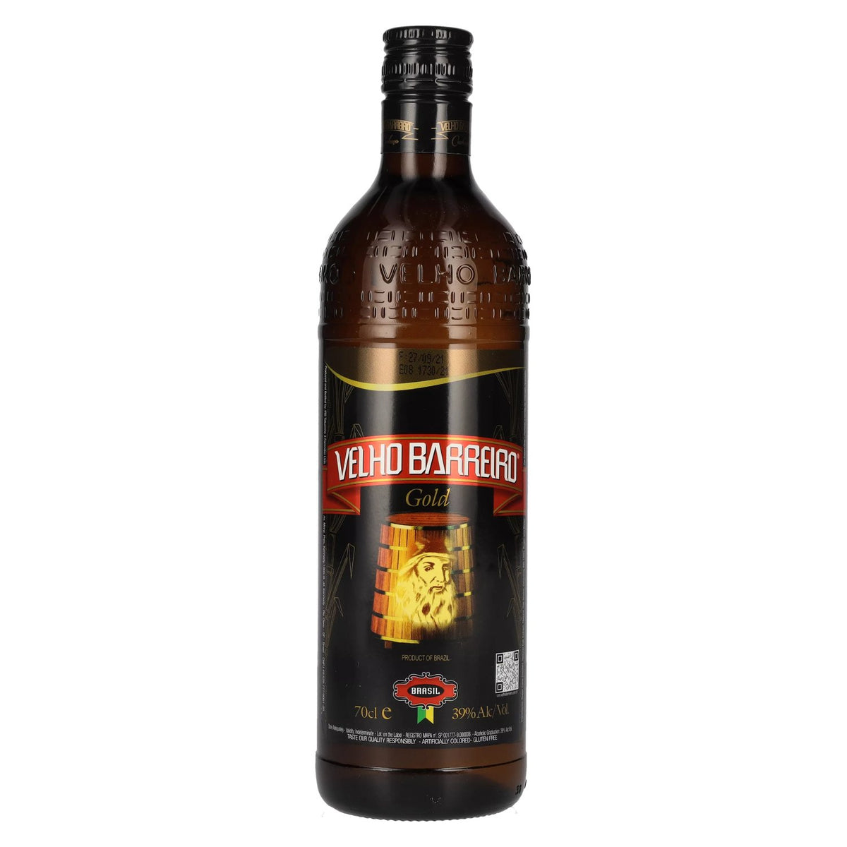 Cachaça Velho Barreiro GOLD 39 % vol. 0,7 l