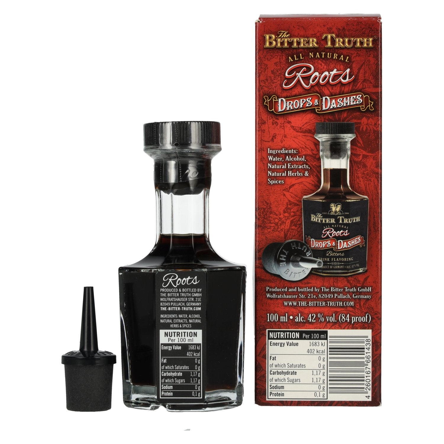 The Bitter Truth Roots Drops &amp; Dashes Bitters 10e verjaardag Limited Edition 42% Vol. 0.1l in geschenkverpakking