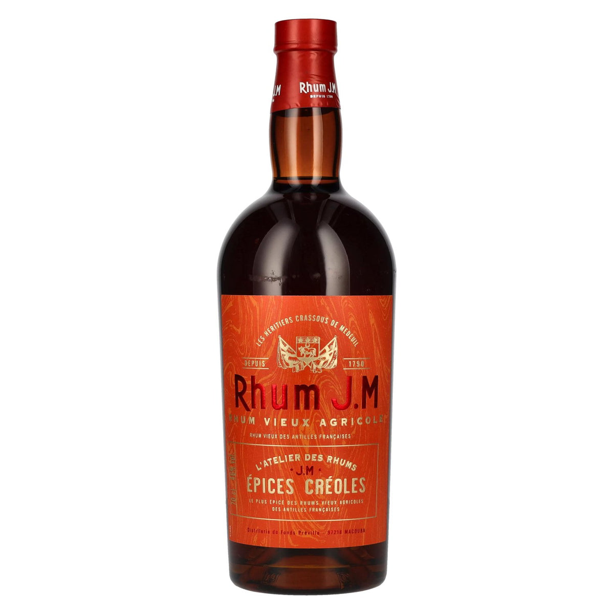 Rhum J.M ÉPICES CRÉOLES Agricultural Rum 46% ABV 0.7l