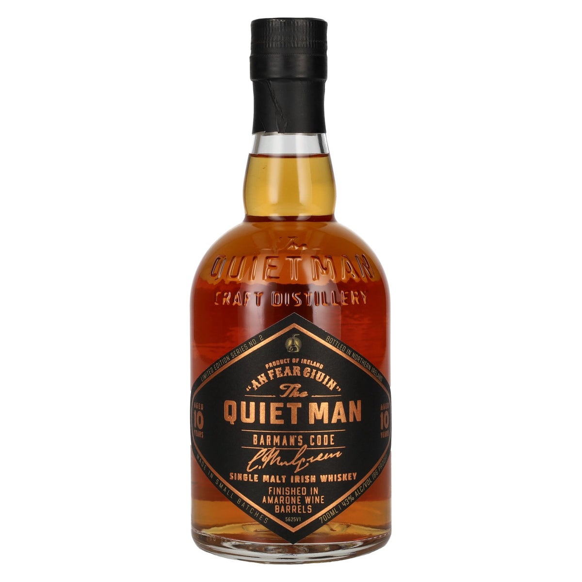 The Quiet Man BARMAN'S CODE 10 Years Old AMARONE FINISHED 43% Vol. 0,7l