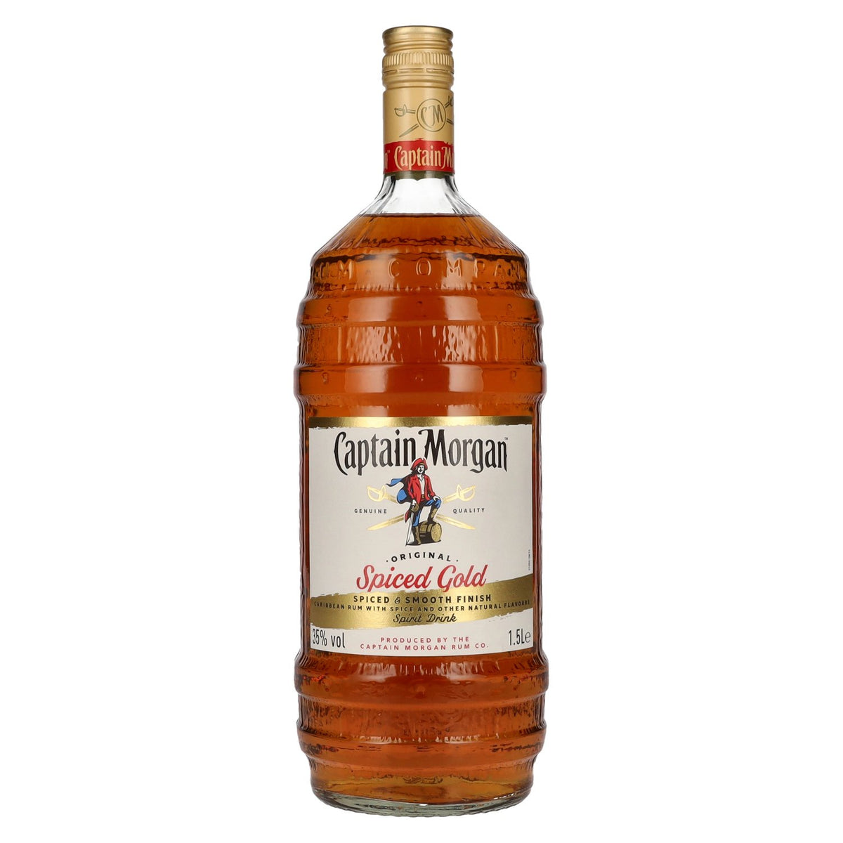 Captain Morgan Original Spiced Gold Barrel-fles, limited edition, 35% vol., 1,5 l