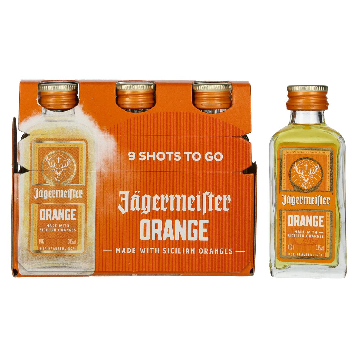 Jägermeister Orange 33 % vol. 9 x 0,02 l