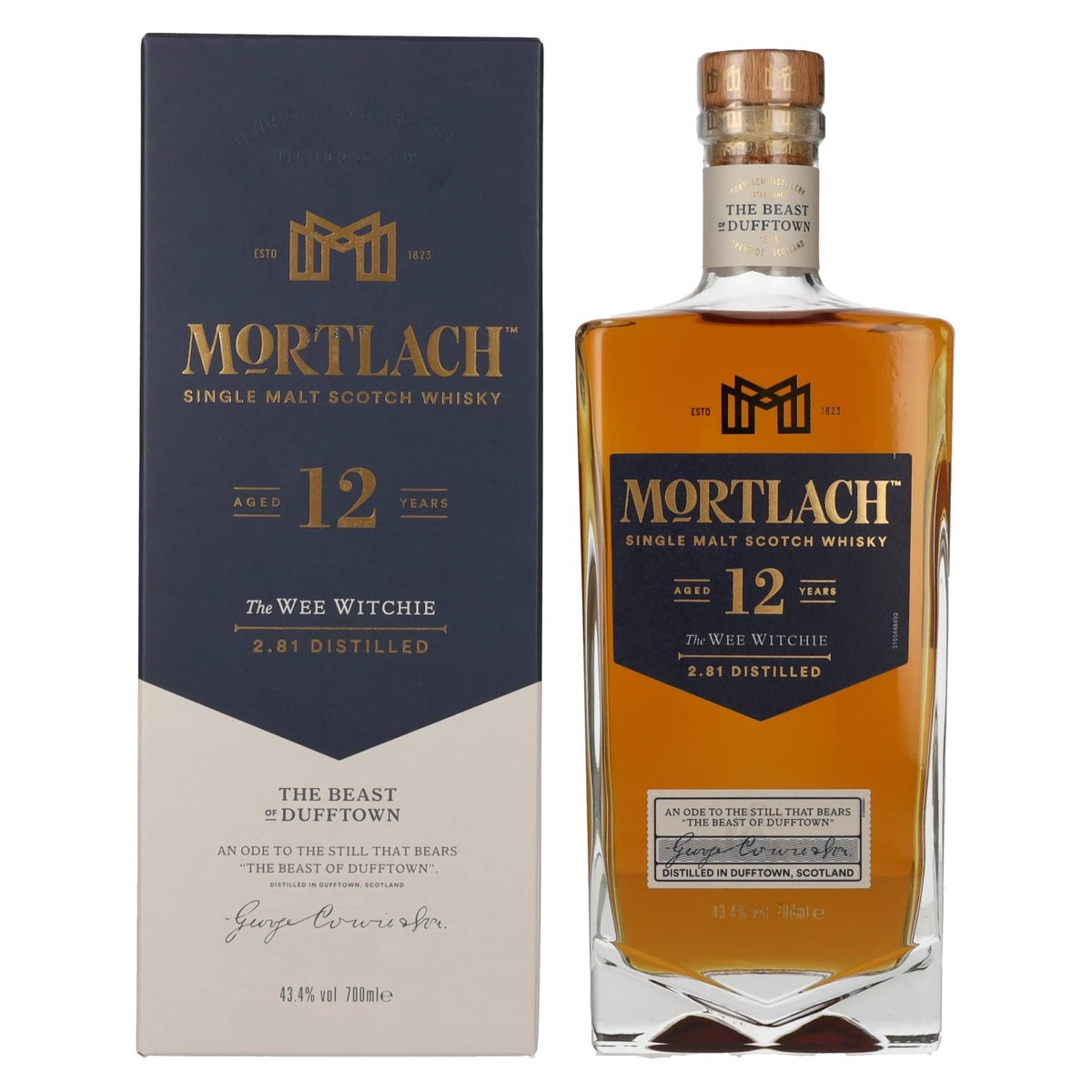 Mortlach 12 Years Old ‘The WEE WITCHIE’ Single Malt 43.4% ABV 0.7l in a gift box