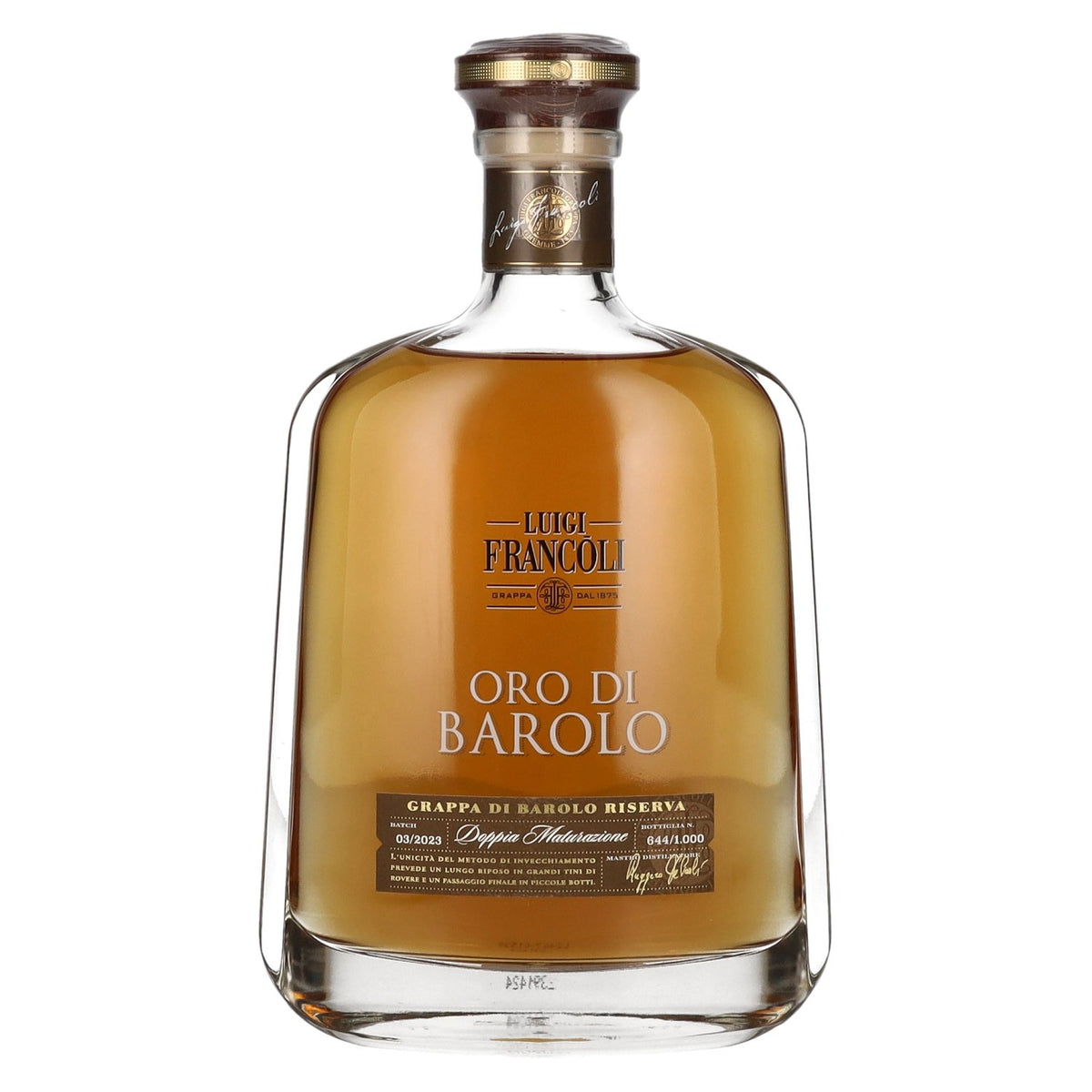 Luigi Francoli Grappa di Barolo Riserva Oro di Barolo 42.5% ABV 0.7l