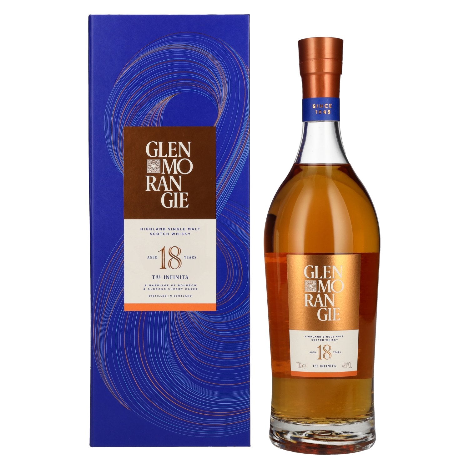 Glenmorangie 18 Years Old THE INFINITA Highland Single Malt 43% Vol. 0,7l en coffret cadeau