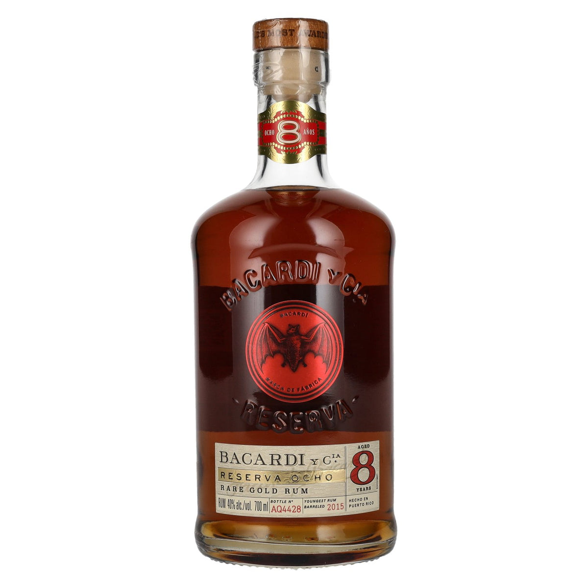 Bacardi 8 Años RESERVA OCHO Rare Gold Rum 40% ABV 0.7l