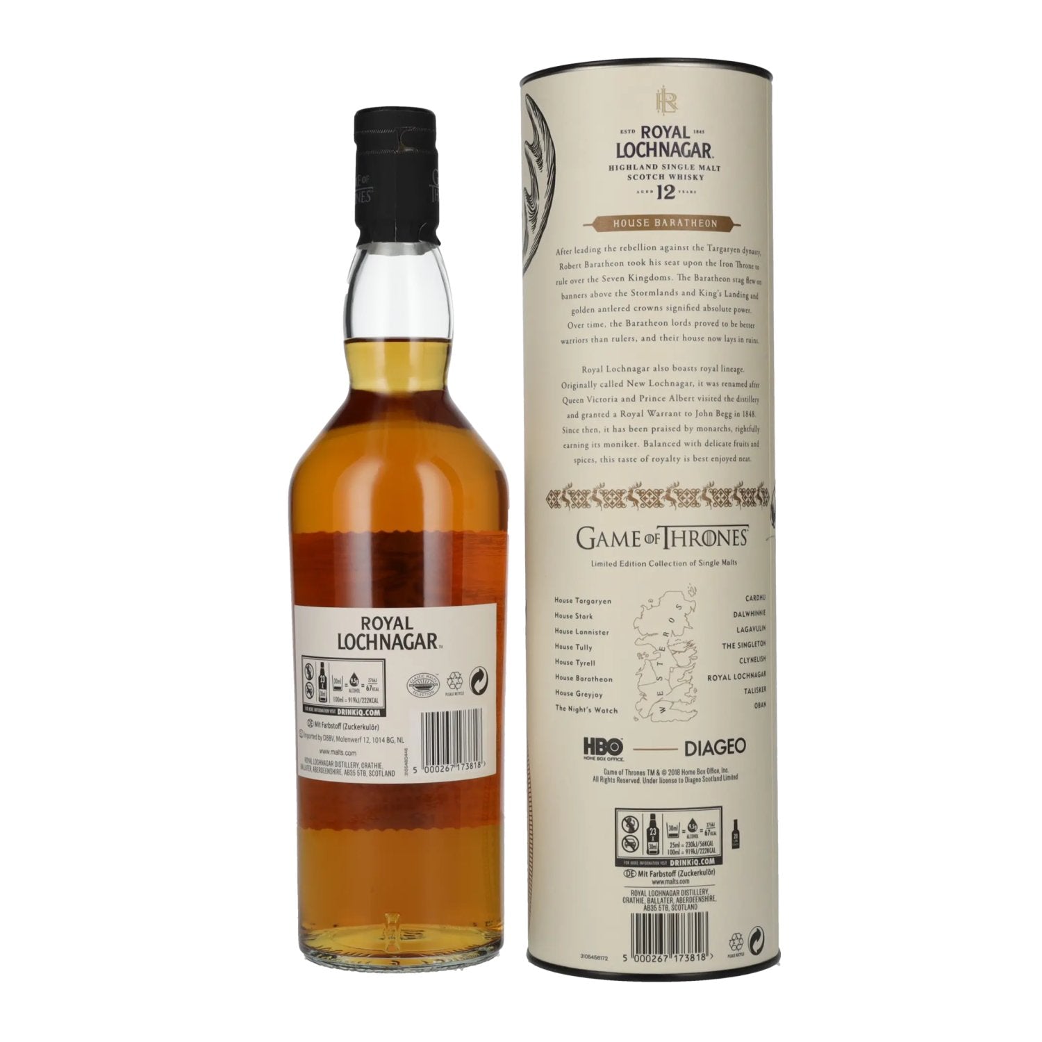 Royal Lochnagar 12 Years Old GAME OF THRONES House Baratheon 40% Vol. 0,7l en boîte cadeau