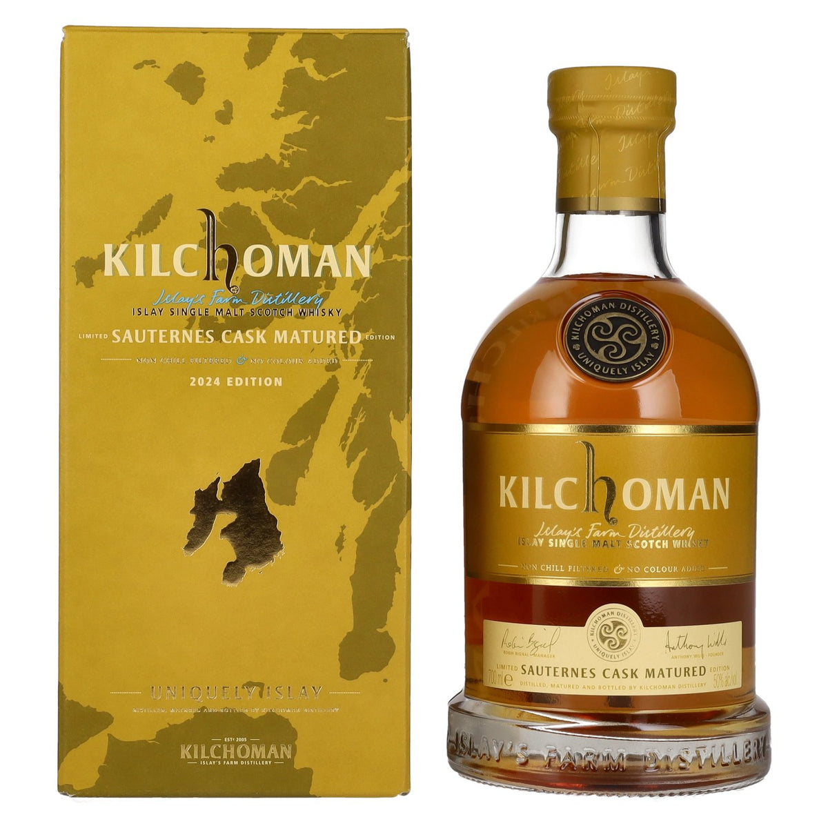 Kilchoman SAUTERNES CASK MATURED Islay Single Malt Limited Edition 2024 50% vol. 0.7 l in a gift box
