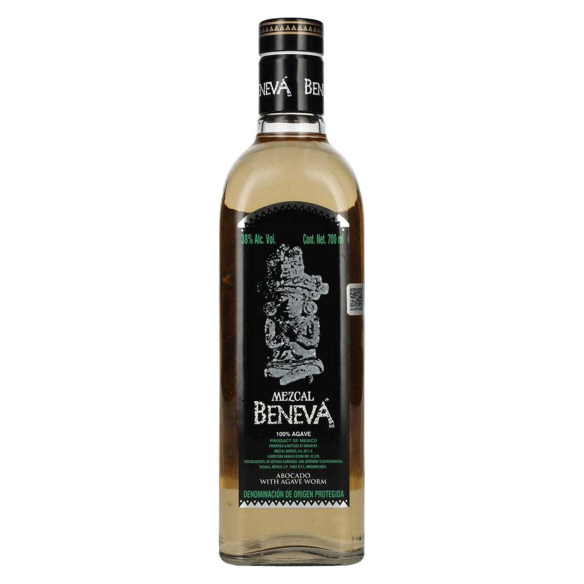 Beneva Mezcal with Agave Worm 100% Agave DOP 38% vol. 0.7 l