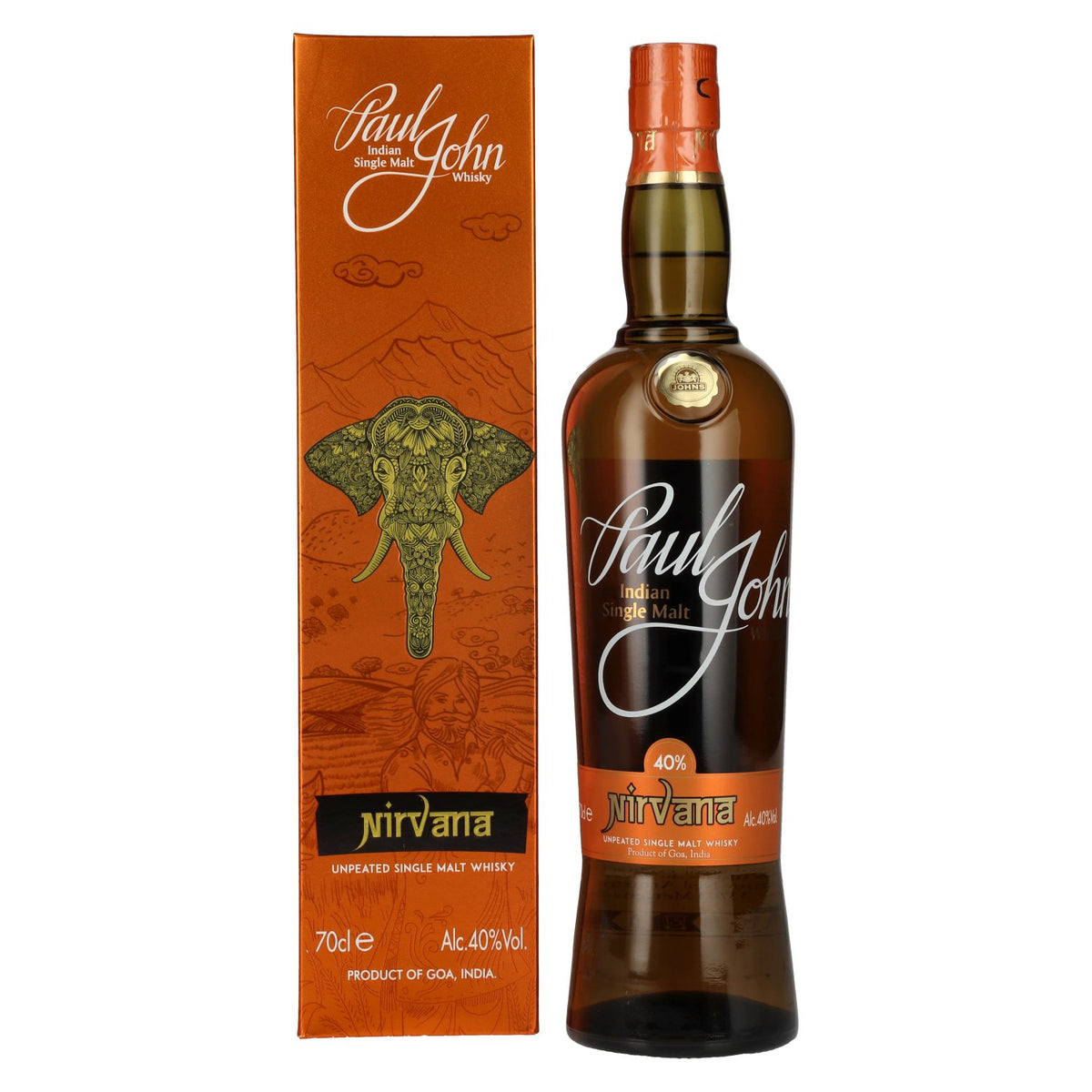Paul John NIRVANA Indian Single Malt Whisky 40% vol. 0.7 l in a gift box