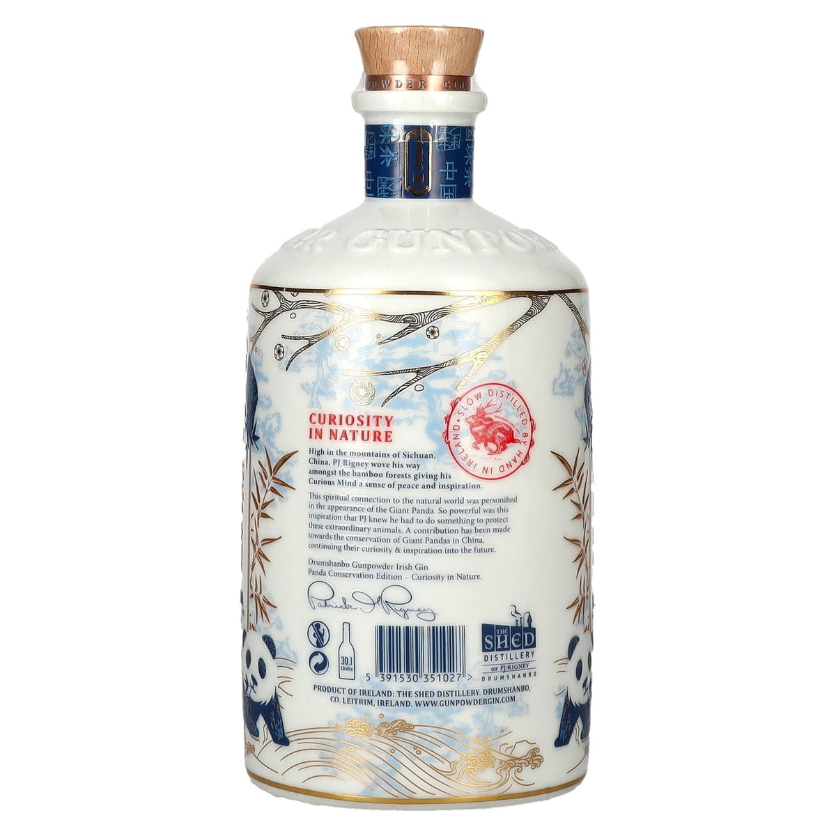 Drumshanbo Gunpowder Irish Gin Édition « Panda Conservation » 43 % vol. 0,7 l