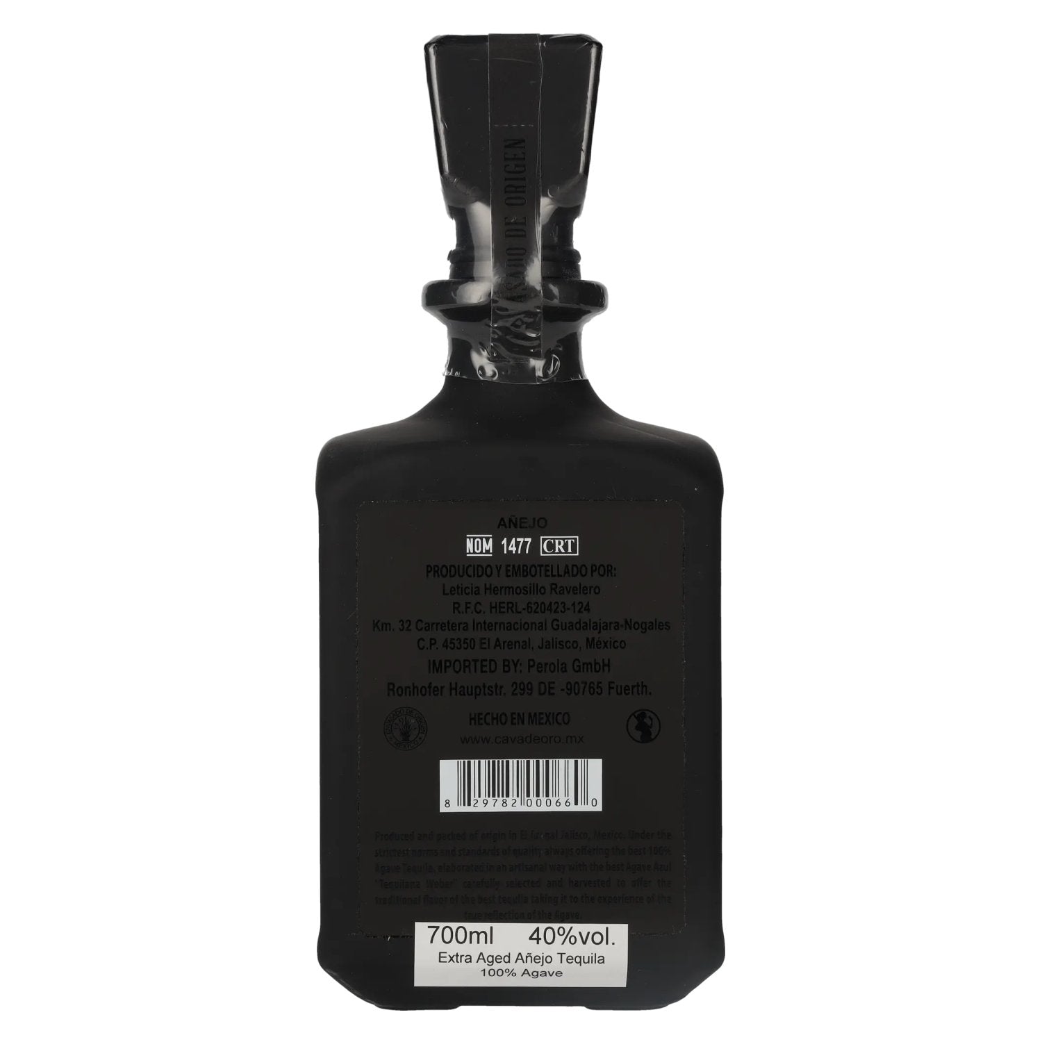 Gran Cava de Oro Tequila EXTRA AÑEJO BLACK 100% de Agave Azul 40% Vol. 0,7l