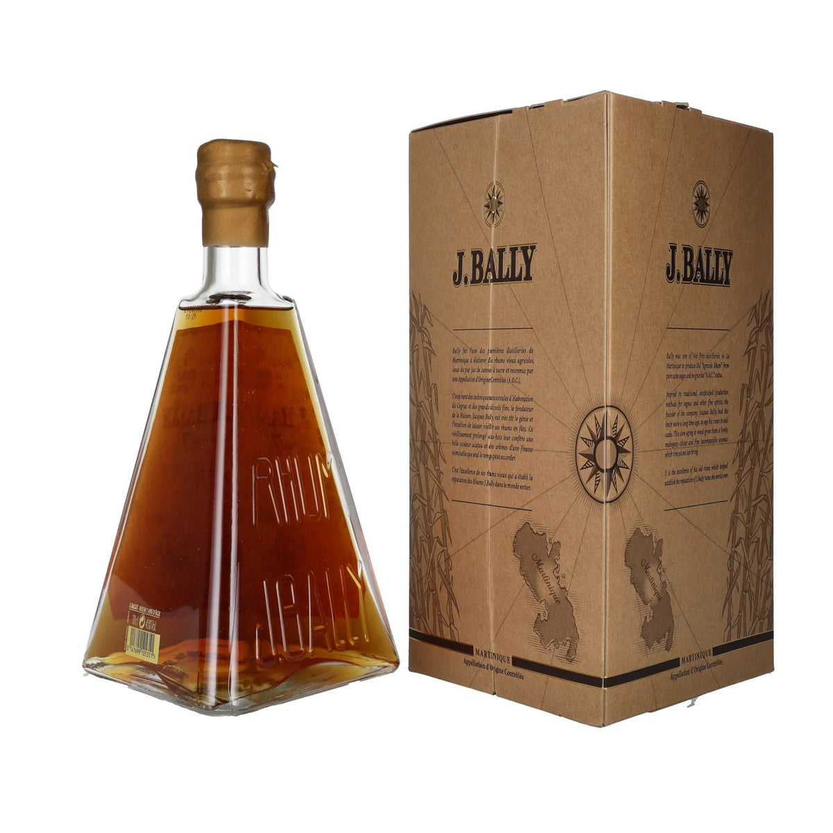 J. Bally Rhum Vieux Agricole de Martinique, 7 ans d'âge, 45 % vol., 0,7 l, dans un coffret cadeau