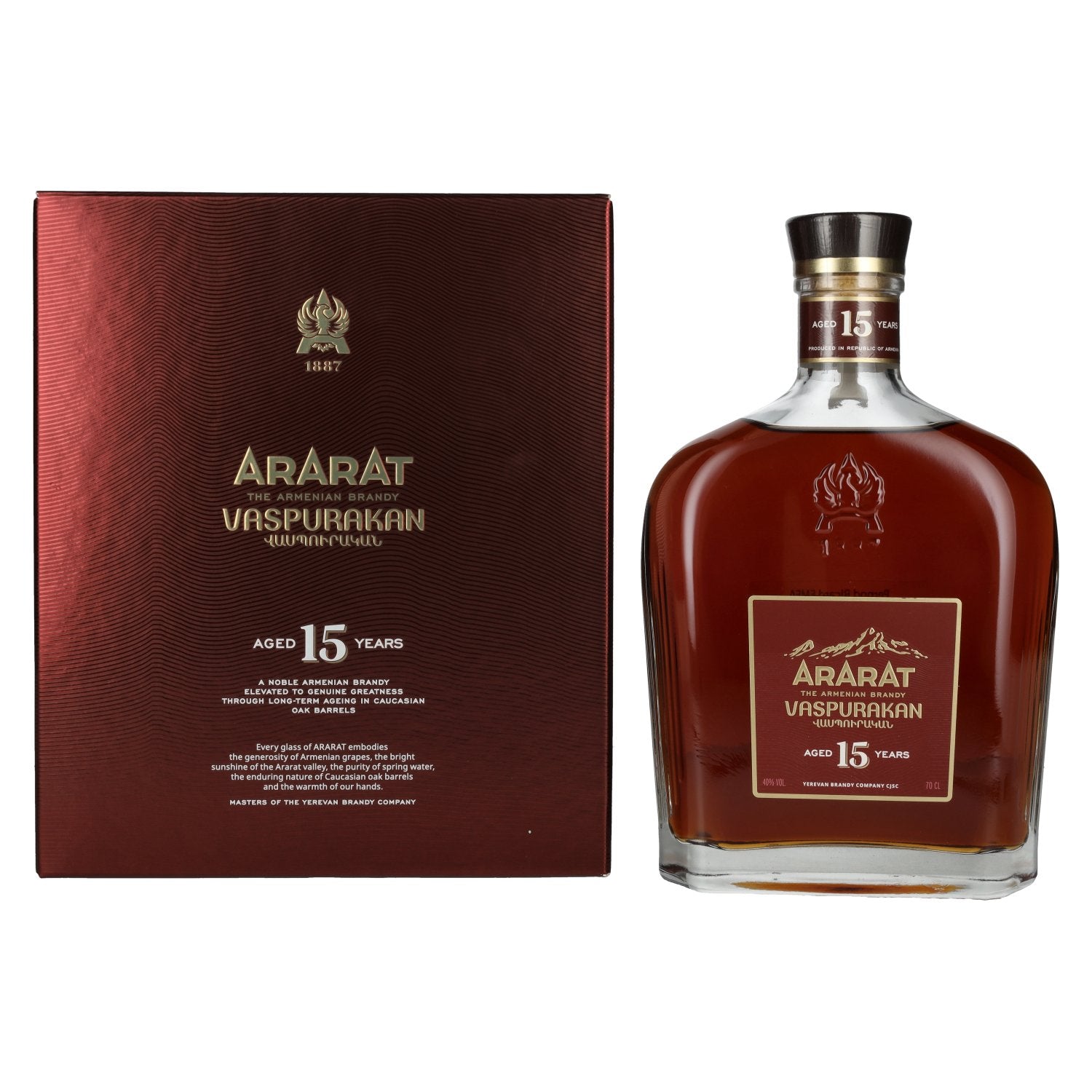 Ararat Vaspurakan 15 ans d'âge 40% vol. 0,7l en boîte cadeau