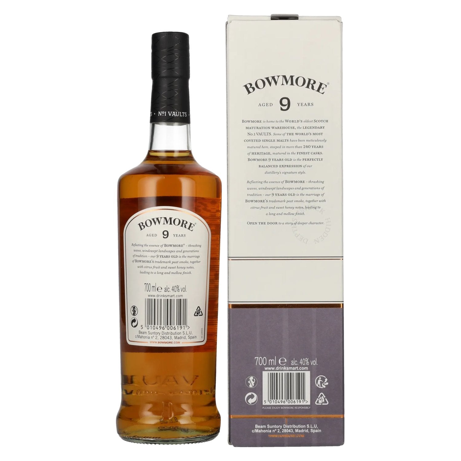 Bowmore 9 Years Old Islay Single Malt Scotch Whisky 40% Vol. 0,7l in Geschenkbox