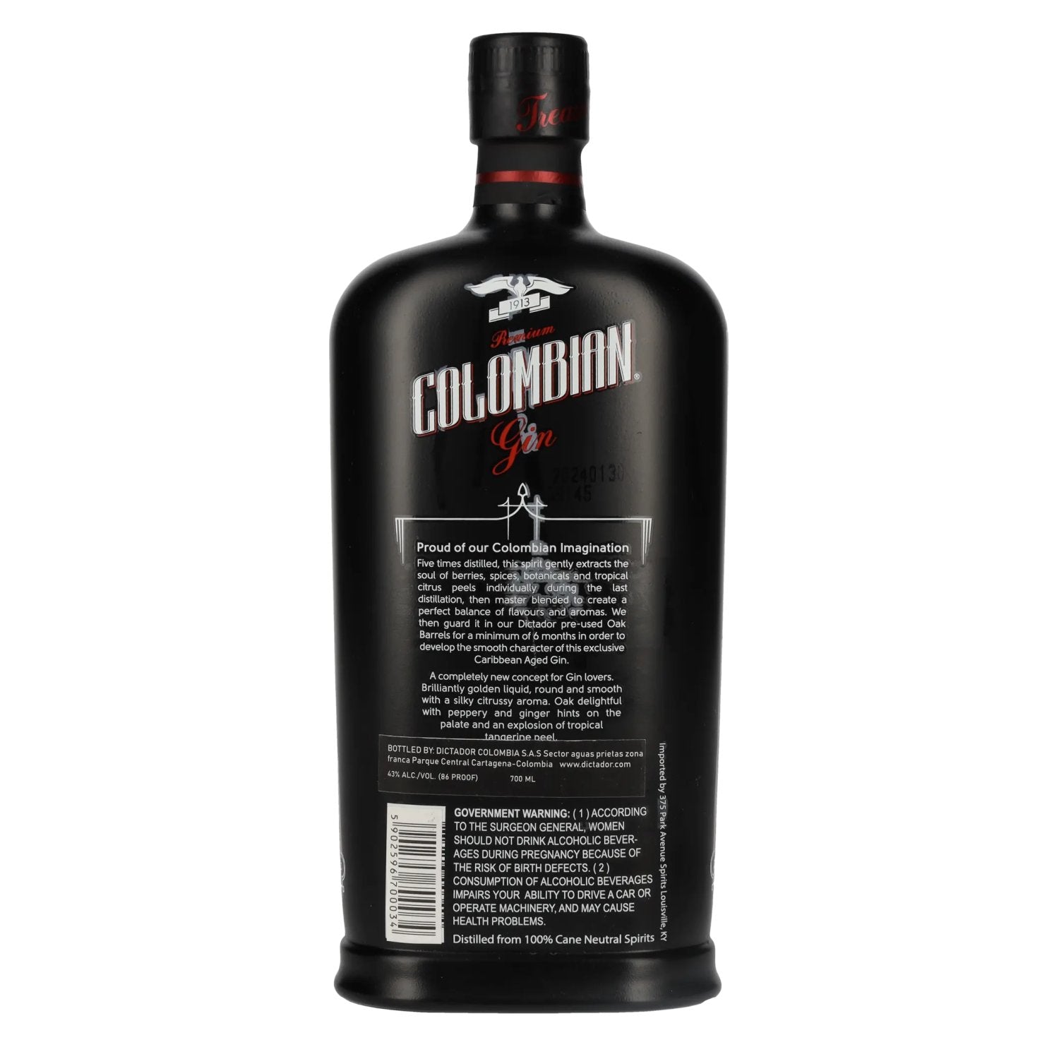 Dictador Treasure Colombian Aged Gin 43% Vol. 0,7l