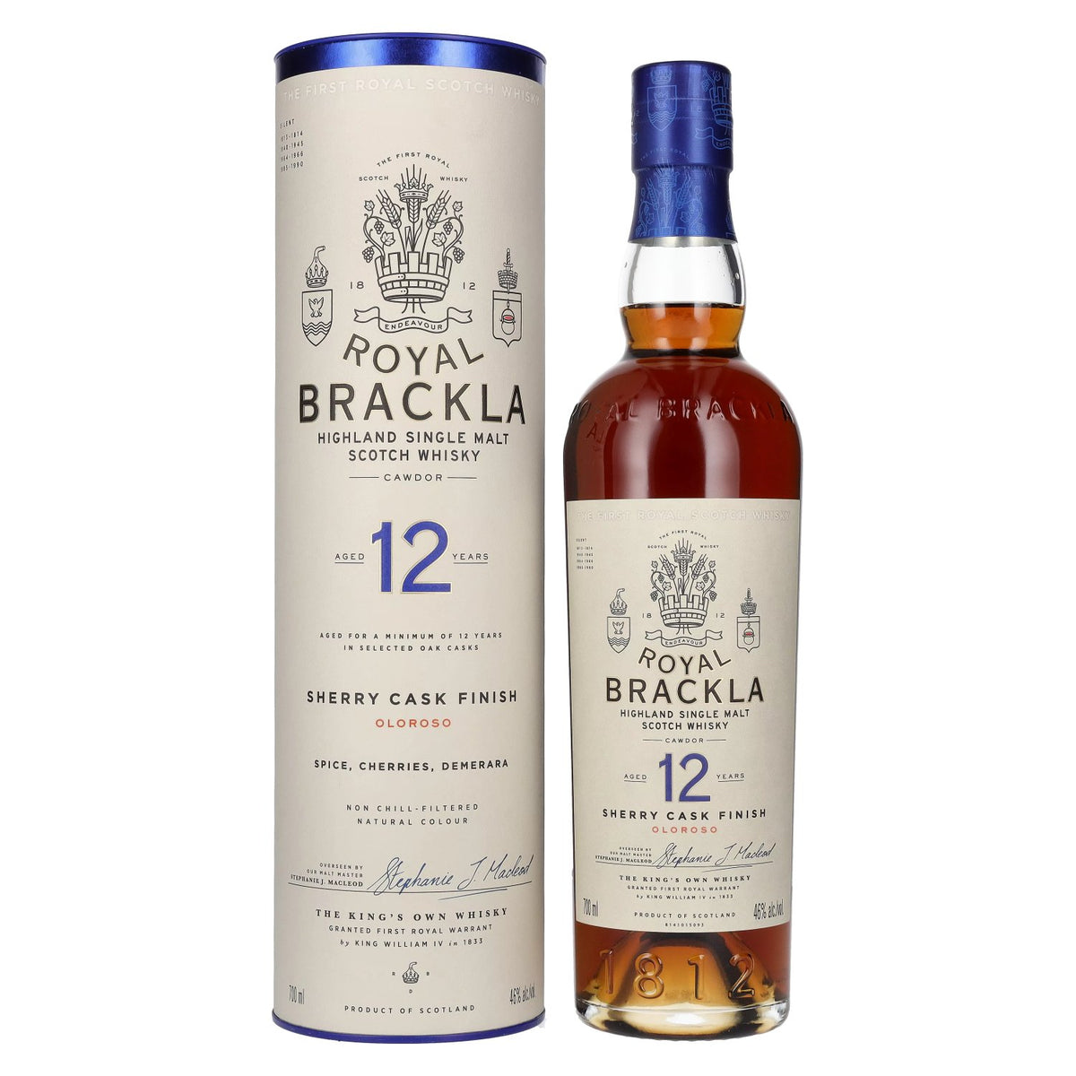 Royal Brackla 12 Years Old Oloroso Sherry Cask Finish 46% vol. 0.7 l in a gift box