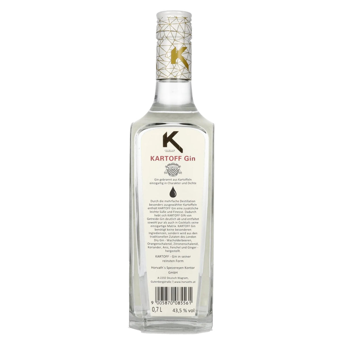 Kartoff Triple Distilled Dry Gin 43.5% vol. 0.7l