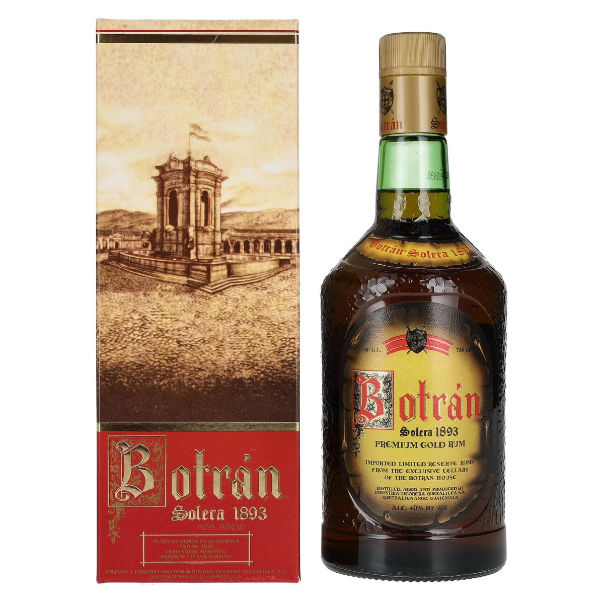 Botran Ron Solera 1893 PRIMERA EDICION Premium Gold Rum 40% Vol. 0,75l in Geschenkbox