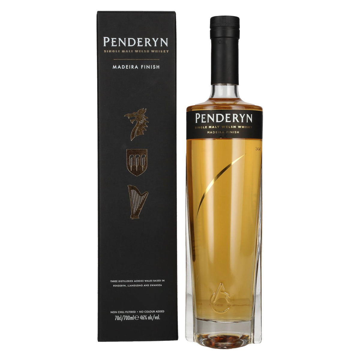 Penderyn Single Malt Welsh Whisky, Madeira Finish, 46% vol., 0.7 litres, in a gift box