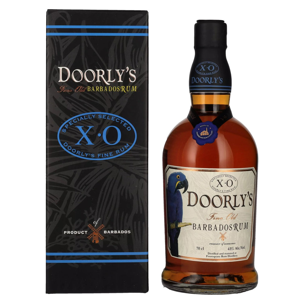 Doorly's XO Fine Old Barbados Rum 43% ABV, 0.7 litres, in a gift box