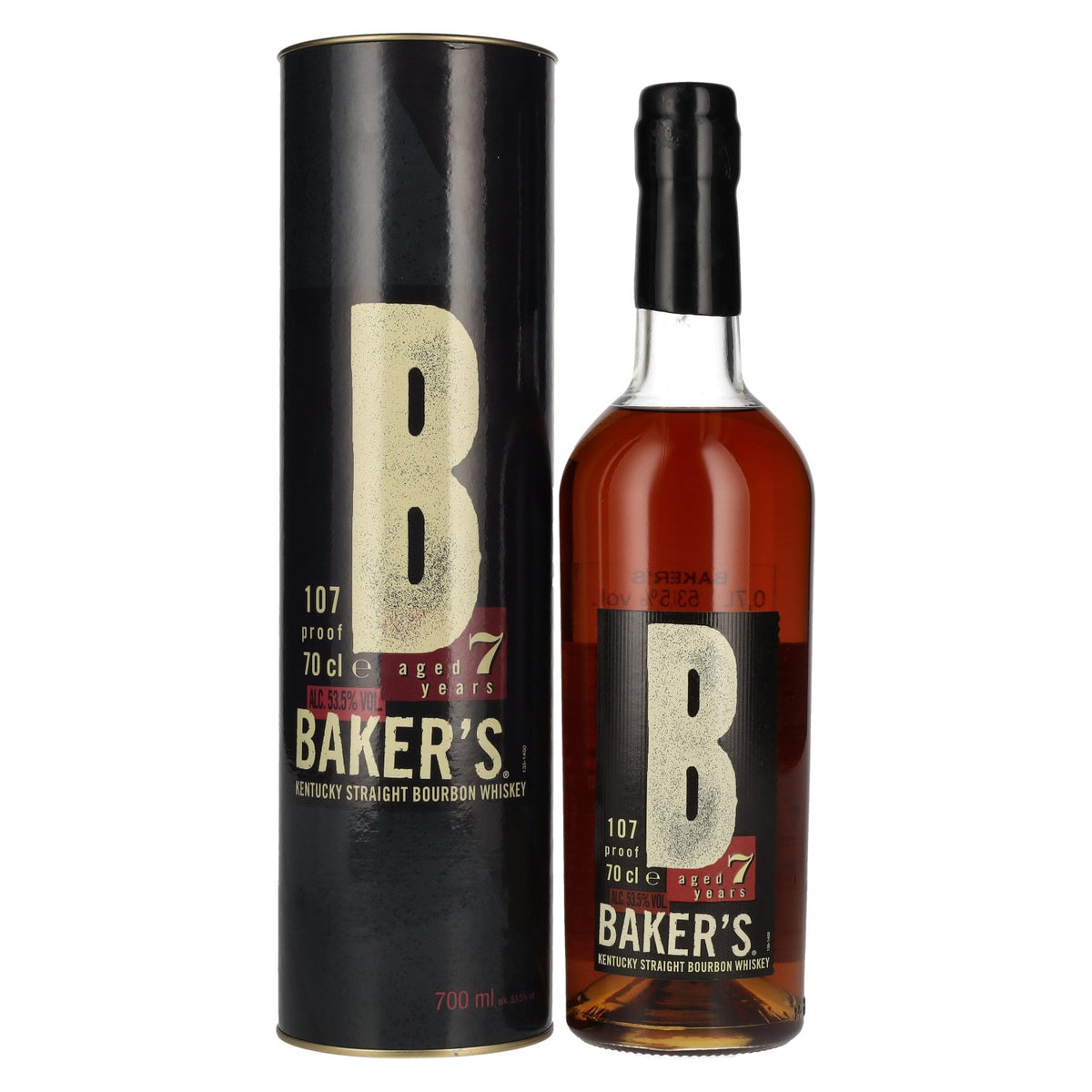 Baker's 7 Years Old Kentucky Straight Bourbon Whisky 53.5% vol. 0.7l in a gift box