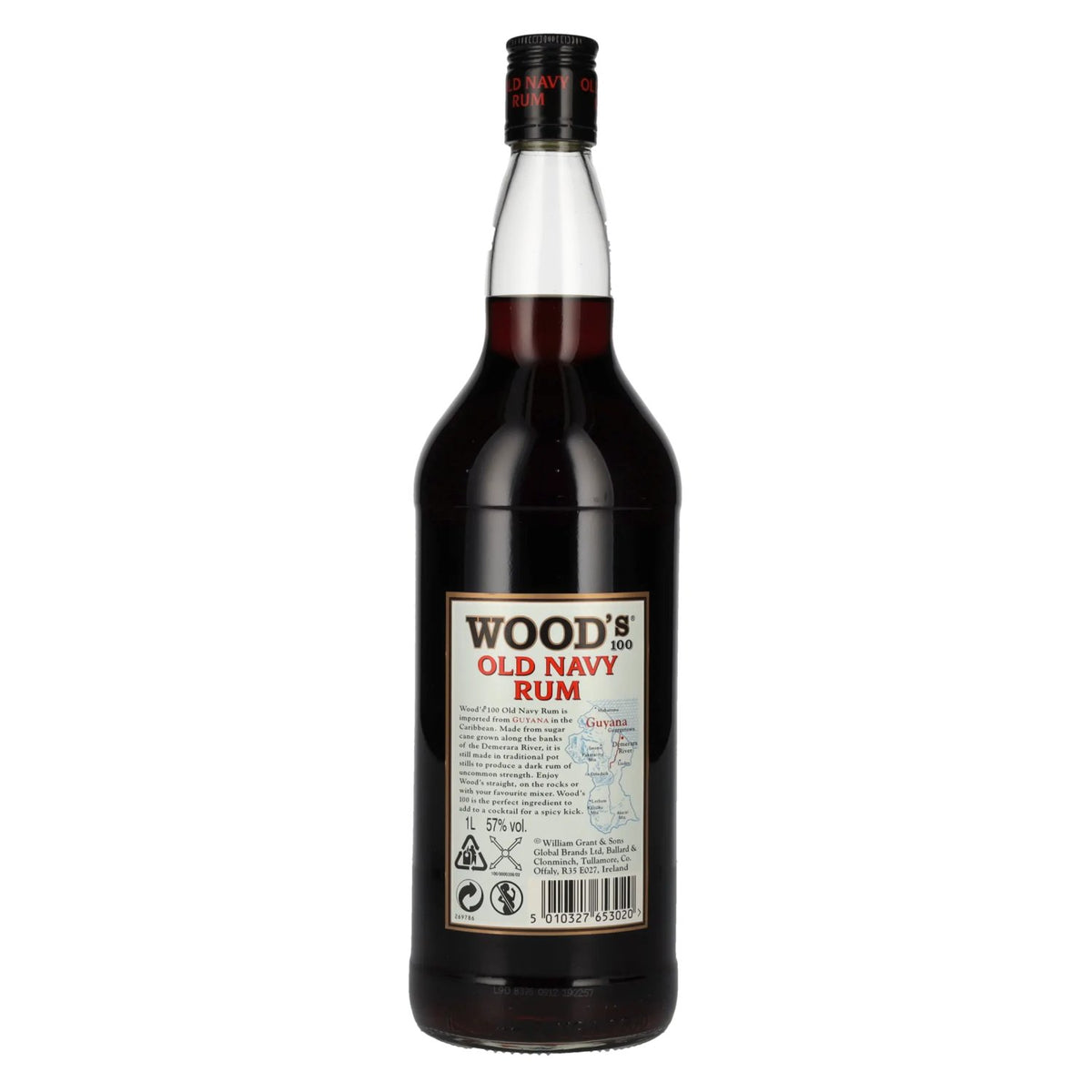 WOOD'S 100 Old Navy Rum 57% vol. 1 l