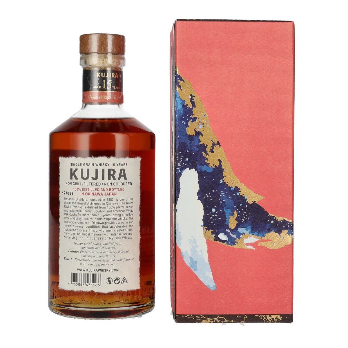 Kujira Ryukyu 15 Years Old Single Grain Whisky 43% vol. 0,7 l in geschenkverpakking