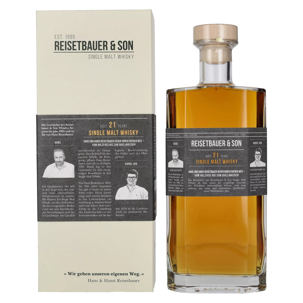 Reisetbauer &amp; Son 21 Years Old Single Malt Whisky 48% vol. 0,7 l in geschenkverpakking