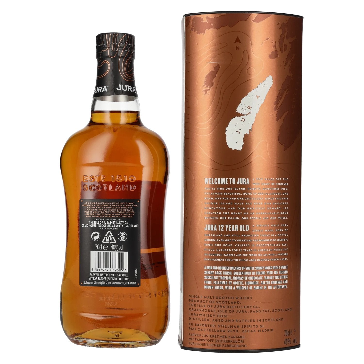 Jura 12 Years Old Single Malt Scotch Whisky 40% Vol. 0,7l in geschenkverpakking