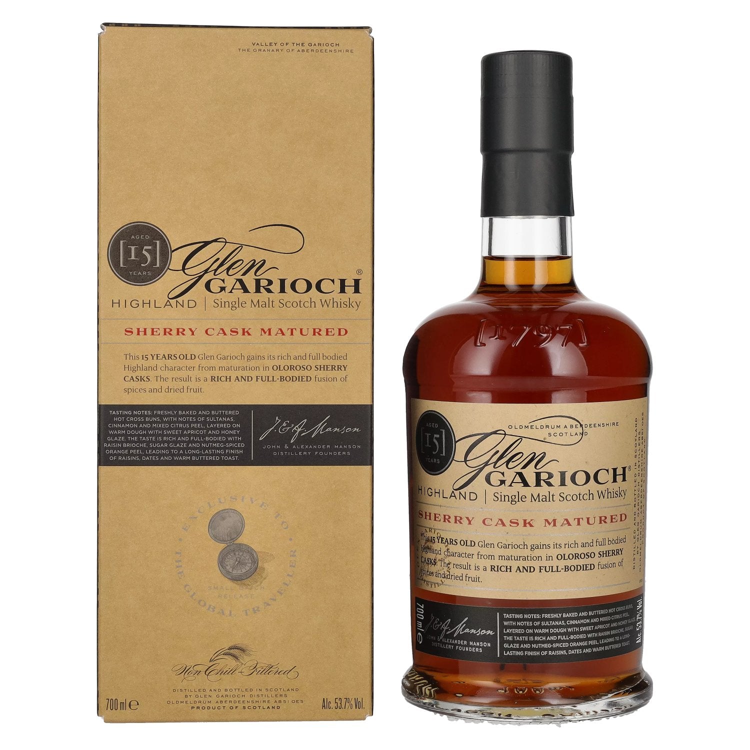 Glen Garioch 15 Years Old SHERRY CASK MATURED 53,7% vol. 0,7l en coffret cadeau