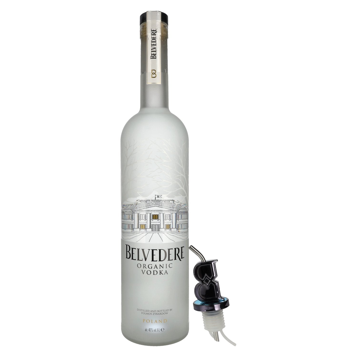 Belvedere Organic Vodka 40% Vol. 6l mit Ausgießer + LED