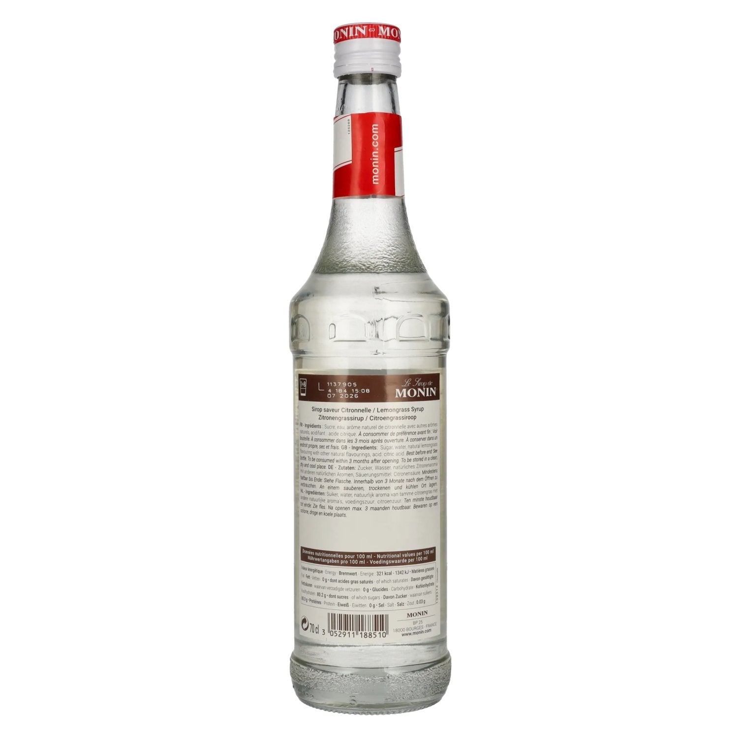 Le Sirop de Monin ZITRONENGRAS 0,7l