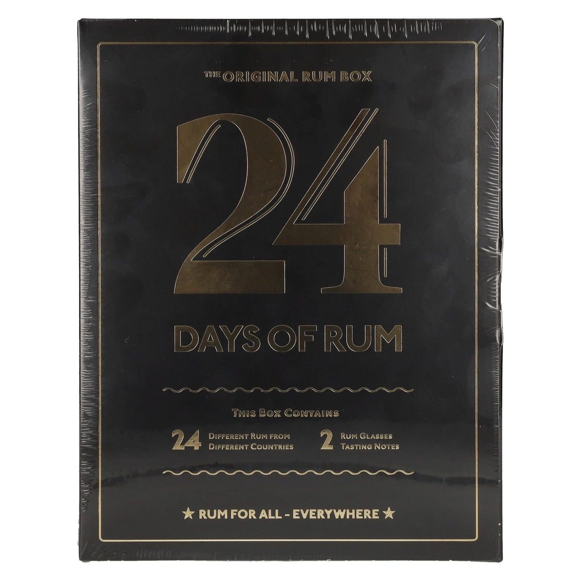 24 DAYS OF RUM The Original Rum Box Black Edition 41,3% vol. 24x0,02l en coffret cadeau avec 2 verres Nosing