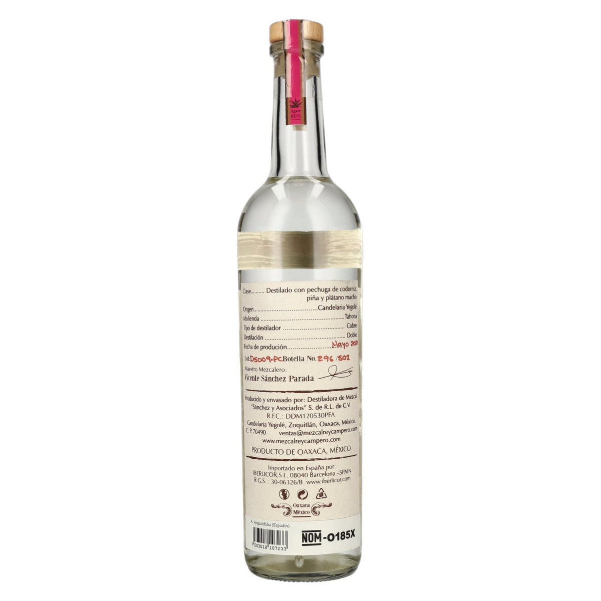 Rey Campero Mezcal Artesanal PECHUGA DE CODORNIZ DOP 48,3% Vol. 0,7l