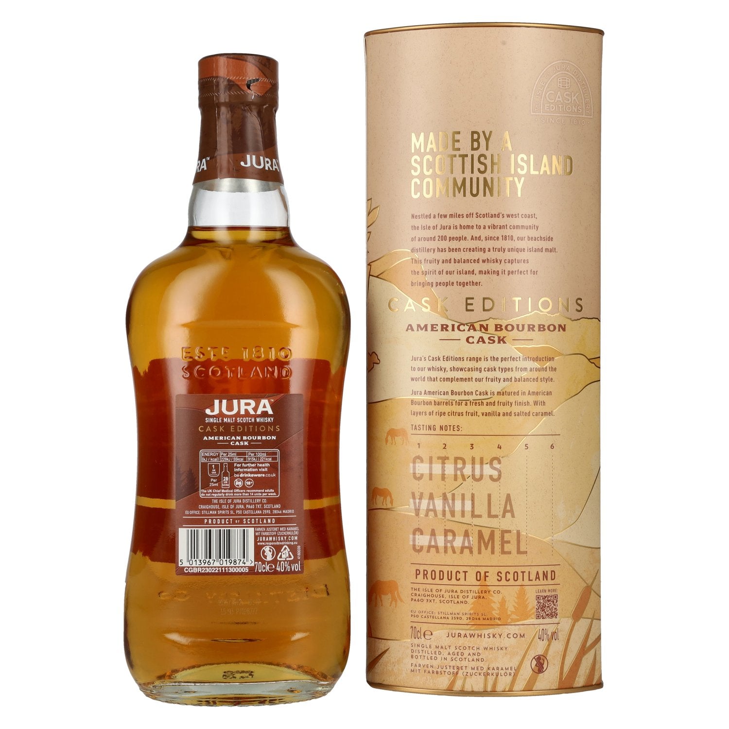 Jura AMERICAN BOURBON CASK Single Malt Scotch Whisky 40% Vol. 0,7l in gift box