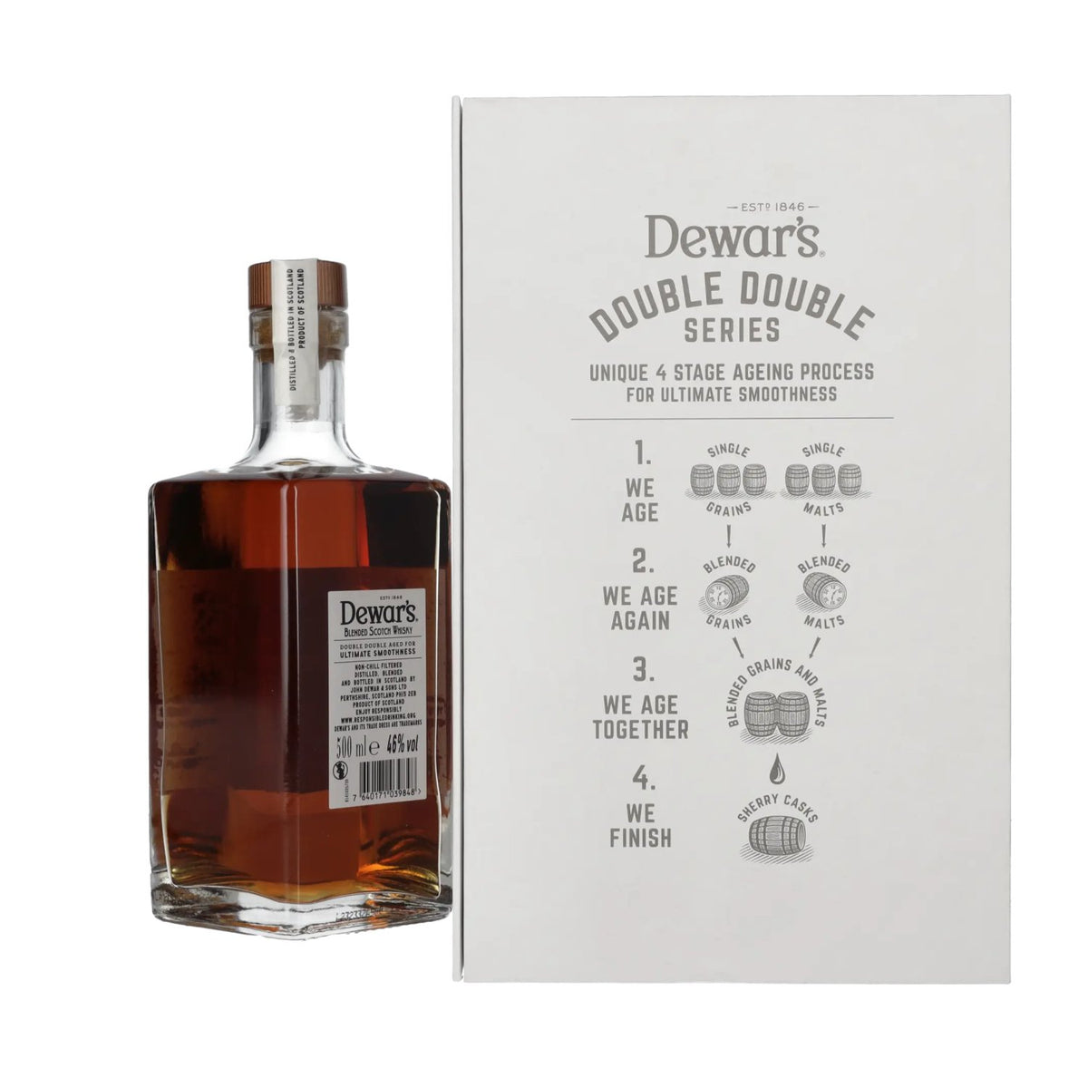 Dewar's 20 Years Old Double Double Aged Blended Scotch Whisky 46% Vol. 0,5l in Geschenkbox