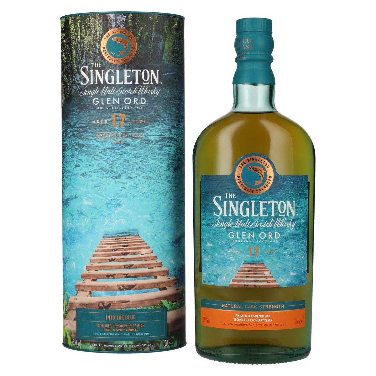 The Singleton 17 ans d'âge Glen Ord « INTO THE BLUE » Single Malt Édition spéciale 2025 55,5 % vol. 0,7 l dans un coffret cadeau