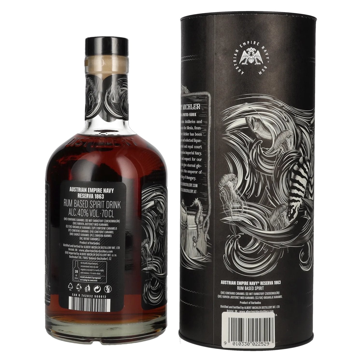 Austrian Empire Navy RESERVA 1863 Rum Based Spirit 40% Vol. 0,7l in Geschenkbox