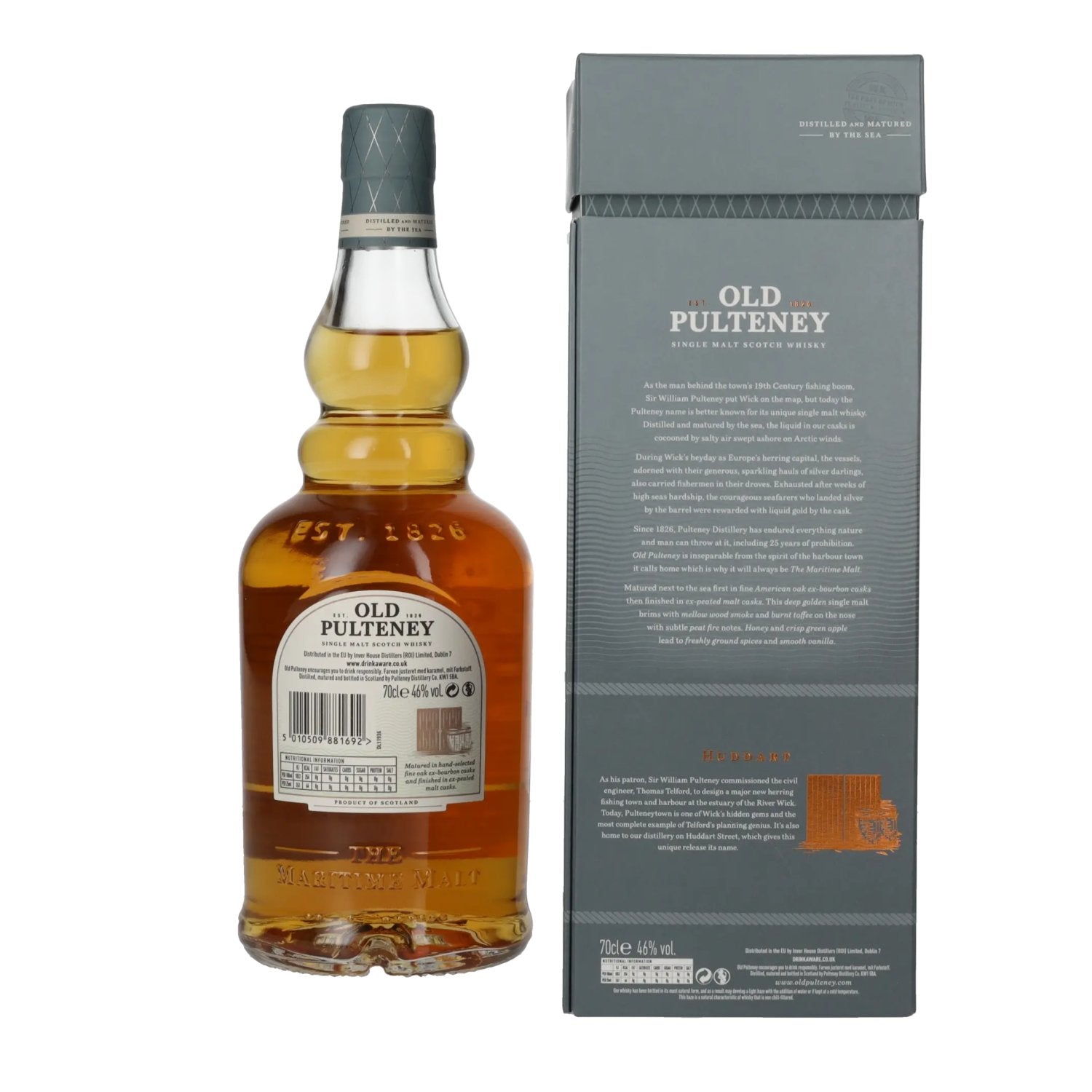 Old Pulteney HUDDART The Maritime Malt Single Malt Scotch Whisky 46% Vol. 0,7l in Geschenkbox
