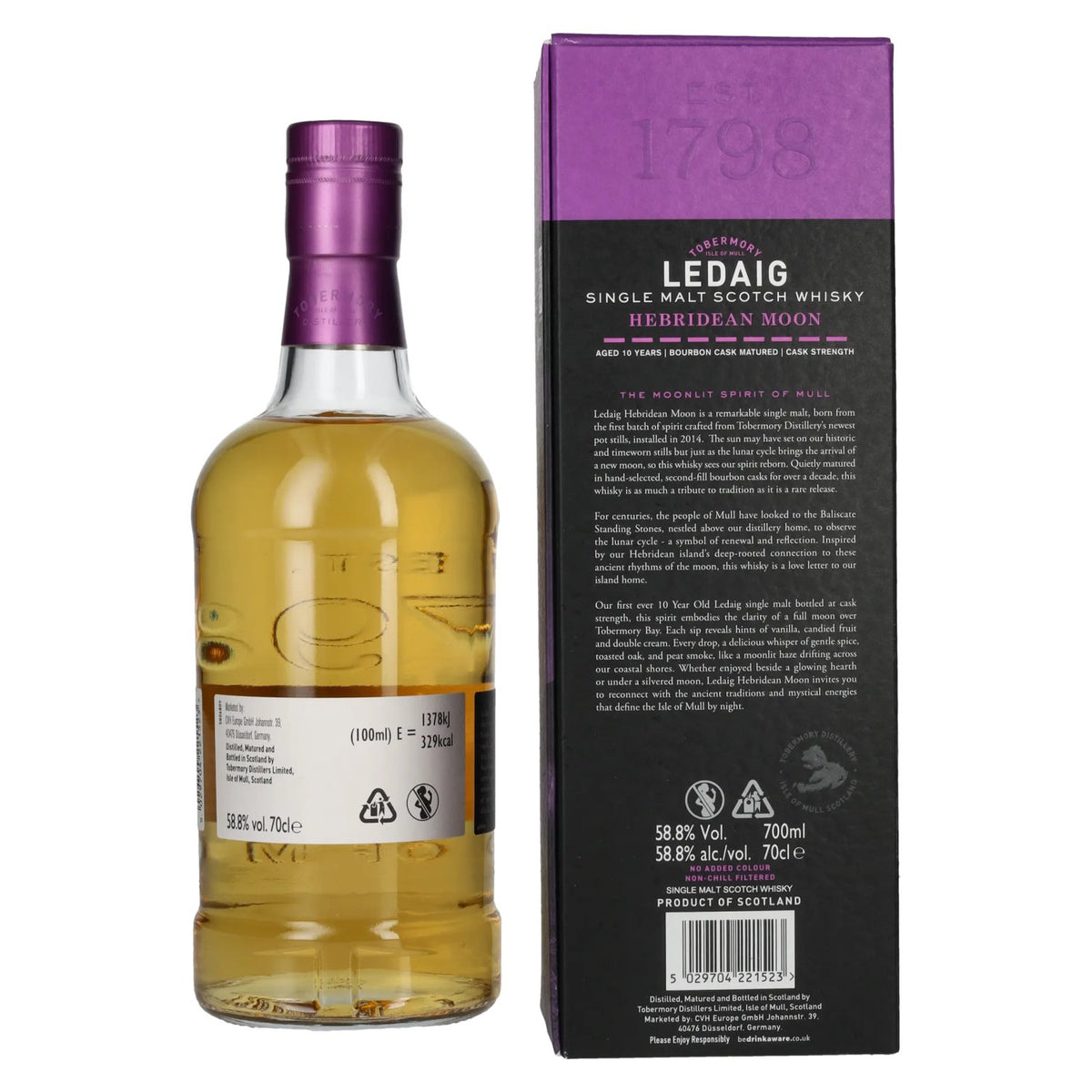 Ledaig 10 Years Old HEBRIDEAN MOON Single Malt Limited Edition 58,8% vol. 0,7 l in geschenkverpakking