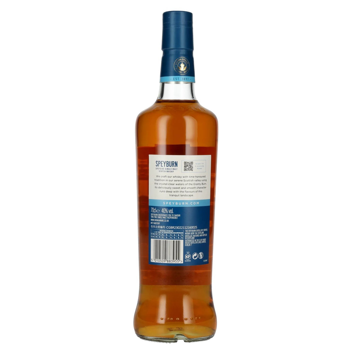 Speyburn Bourbon Cask Speyside Single Malt Scotch Whisky 40% ABV 0.7 l