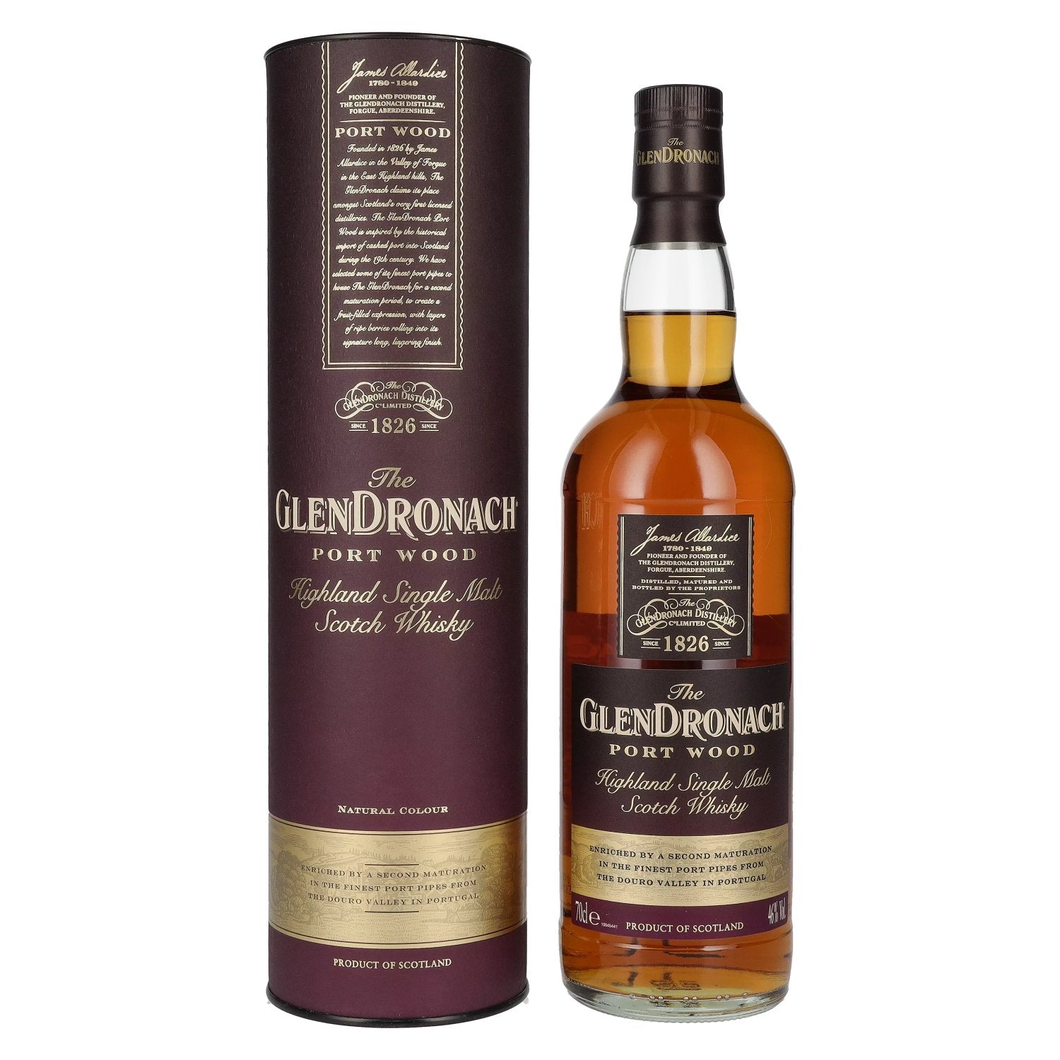 The GlenDronach PORT WOOD Highland Single Malt 46% Vol. 0,7l in Geschenkbox