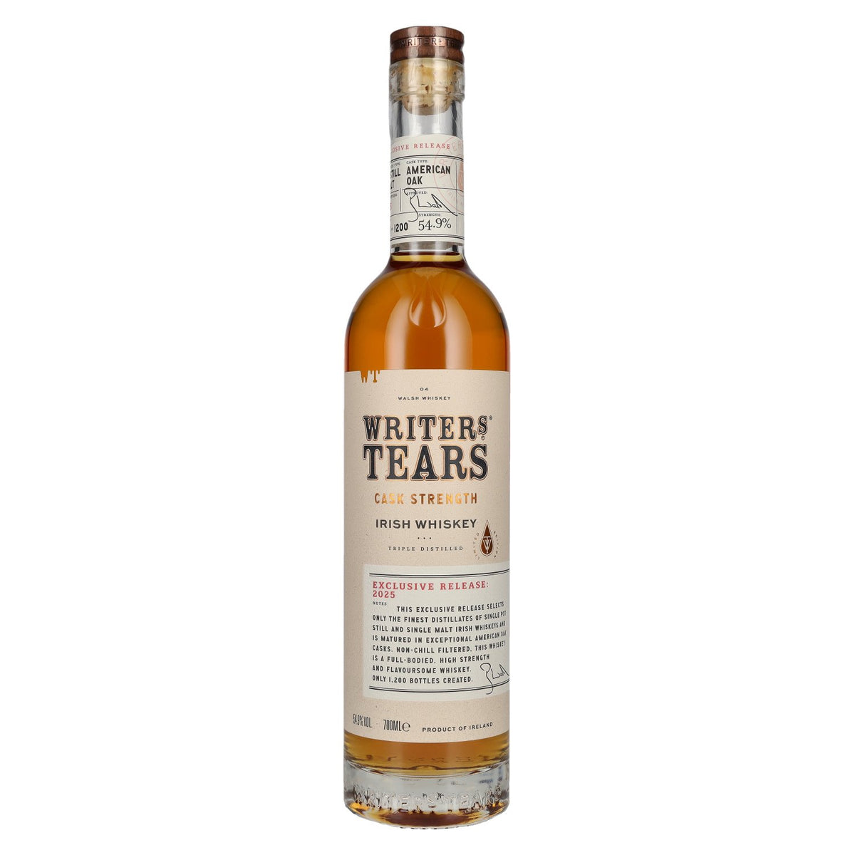 Writer's Tears CASK STRENGTH Irish Whiskey Exclusive Release 2025 54,9% Vol. 0,7l in Geschenkbox