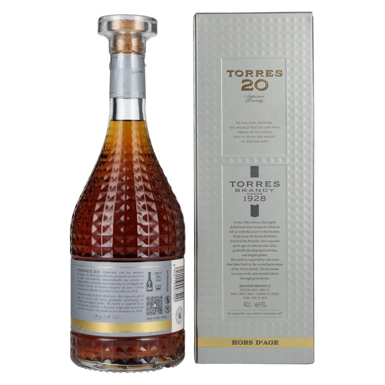 Torres 20 HORS D'AGE Superior Brandy 40% Vol. 0,7l in Geschenkbox