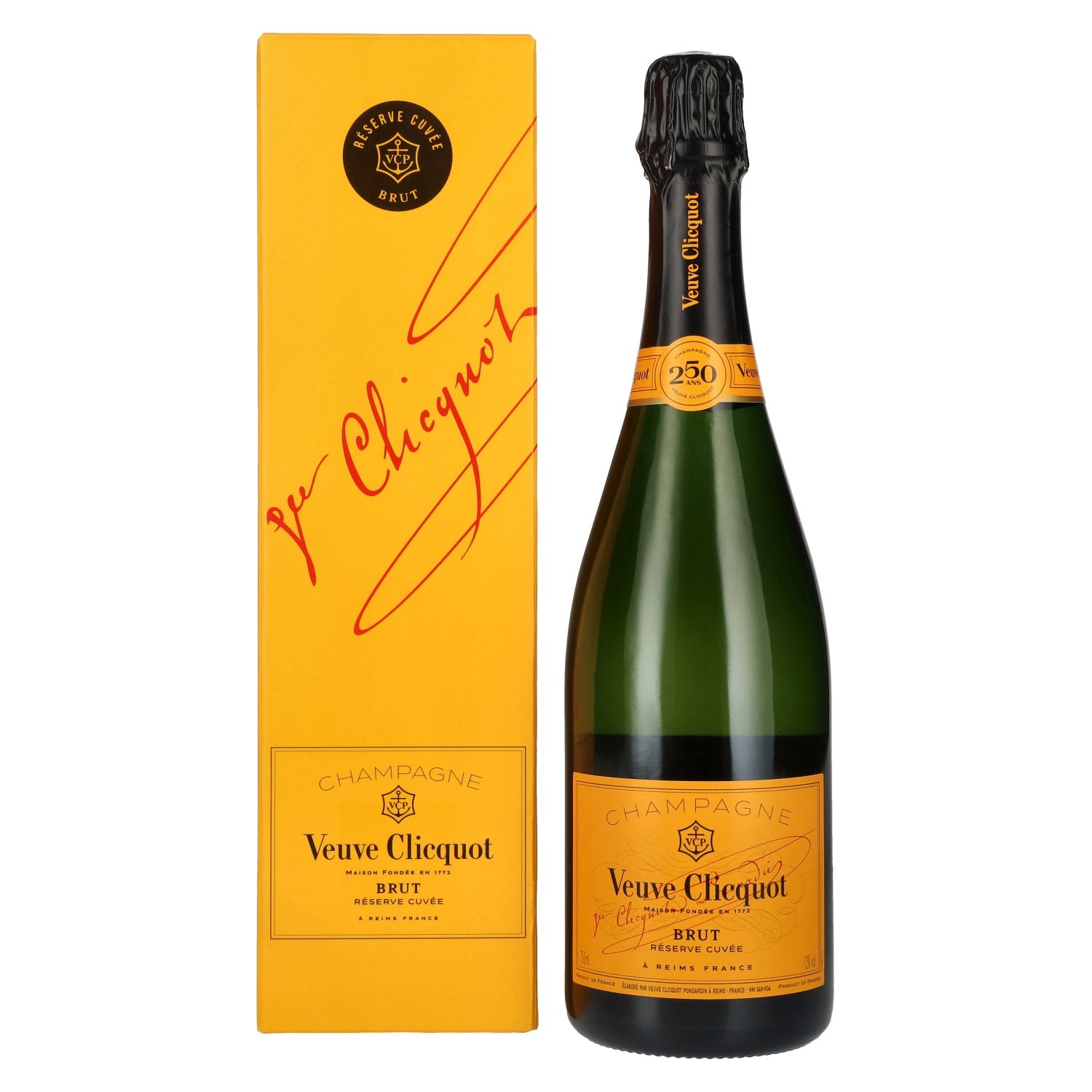 Veuve Clicquot Champagne Brut Réserve Cuvée 12% Vol. 0,75l in Geschenkbox