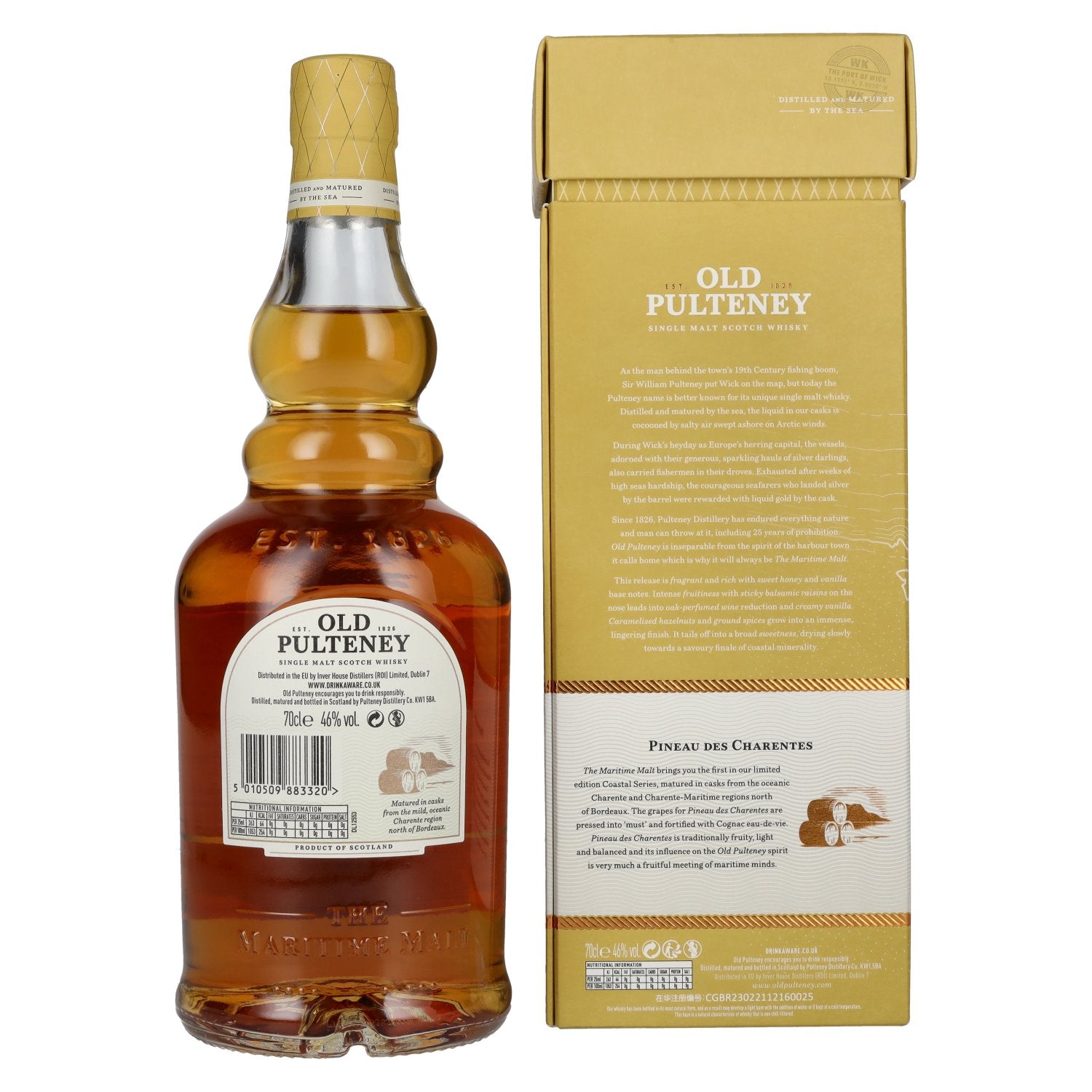 Old Pulteney Coastal Series PINEAU DES CHARENTES 46% Vol. 0,7l in geschenkverpakking