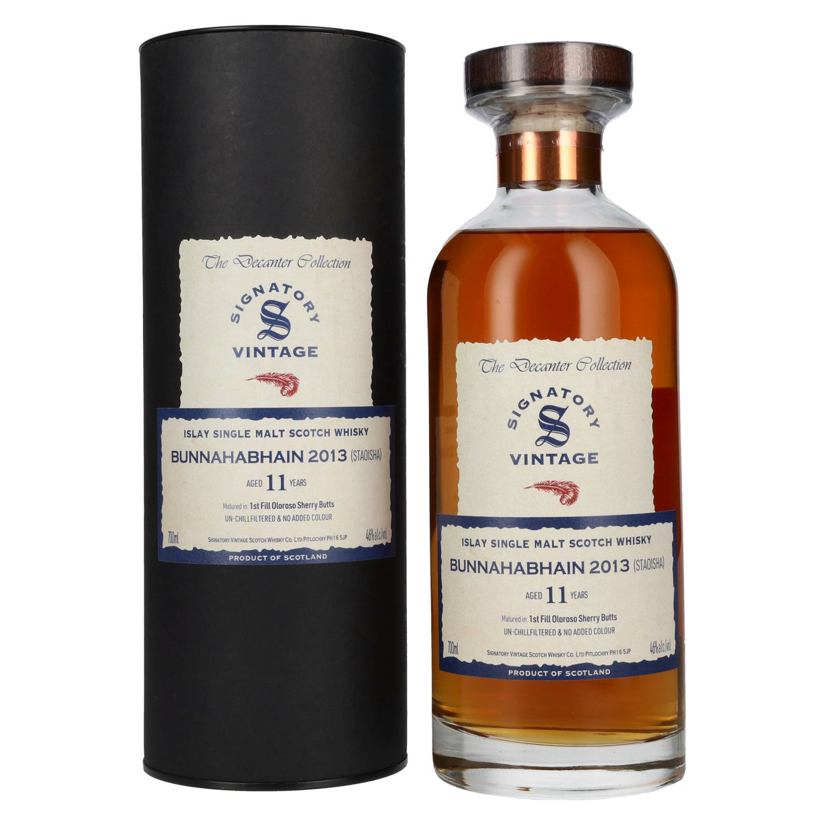 Signatory Vintage Bunnahabhain 11 Years Old Staoisha The Decanter Collection 2013 46% vol. 0.7 l in a gift box